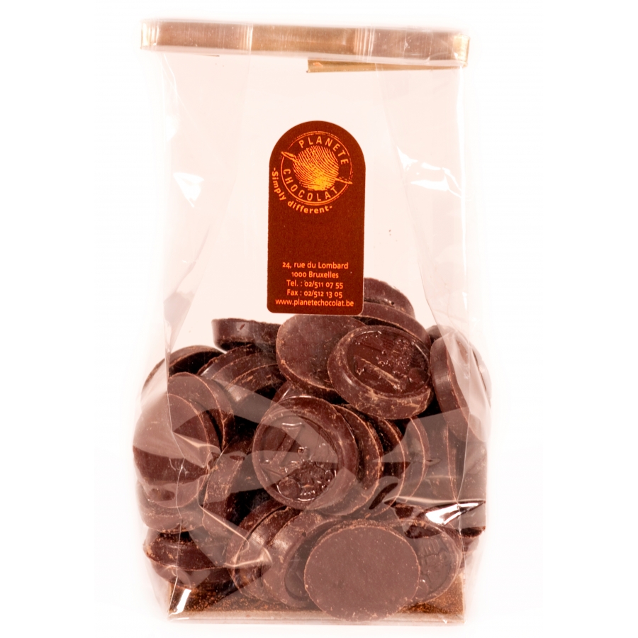 1-Euro-Stück aus Zartbitterschokolade für den kleinen Appetit ...