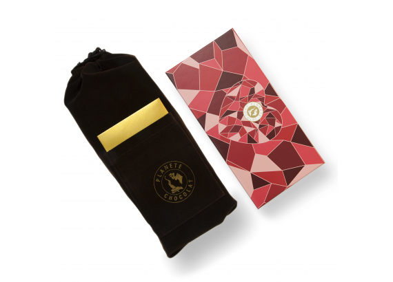 Boite chocolat luxe en coeur brillant