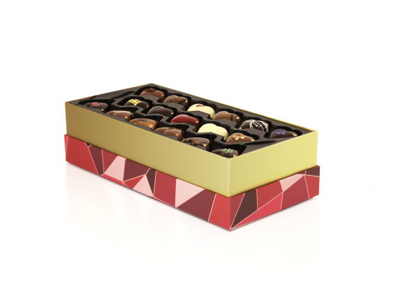 Luxe doos met chocolade harten
