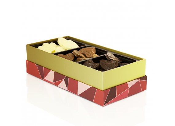 Mixed chocolate hearts