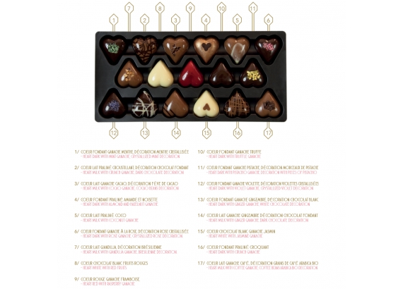 Boite chocolat luxe en coeur