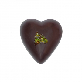 Corazón fundido con ganache de menta