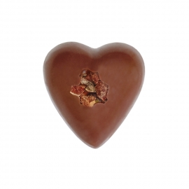 Heart milk with cocoa ganache