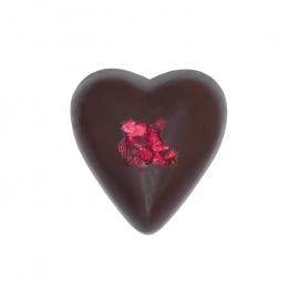 Heart dark with rose ganache