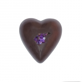 Hart puur met viooltjes ganache