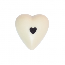 White chocolate heart with jasmin ganache