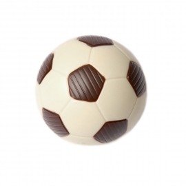 Balón de fútbol de chocolate blanco