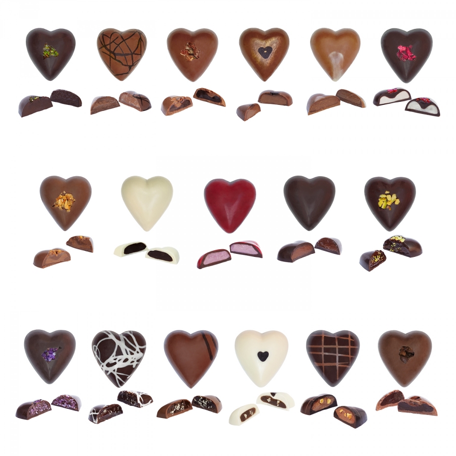 Coffret d'assortiment 360 g C002 - Les Chocolats du cœur