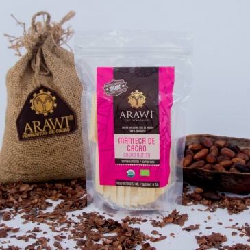 Beurre de cacao bio non-désodorisé - Arawi 1Kg