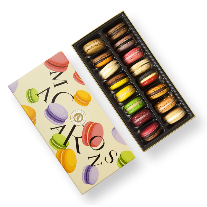 Box macarons as gift