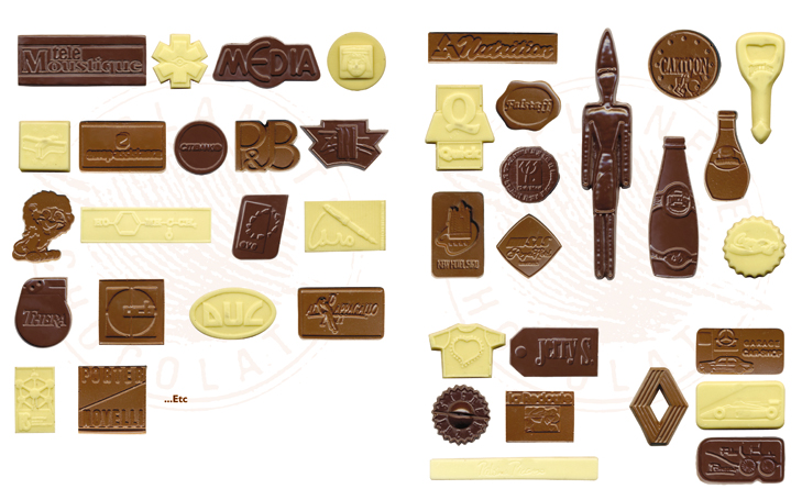 Quelques references chocolats personnalisés.