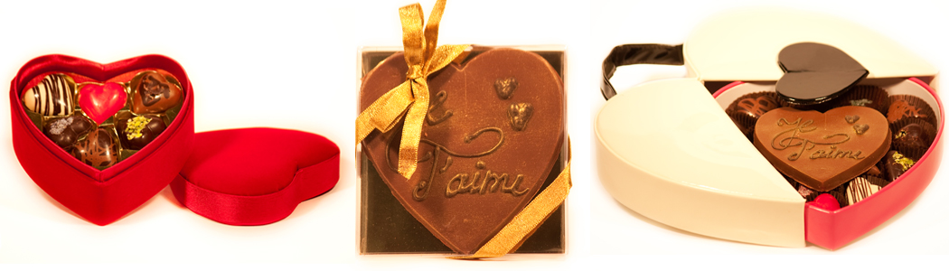 Coffret de chocolats cœur de velours Saint-Valentin