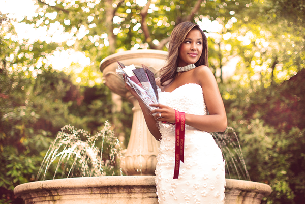 Bouquet de Bruxelles sur la terrasse du Warwick Barsey hotel - Robe Be Couture